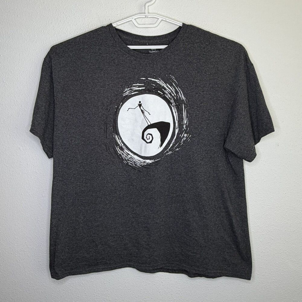 Disney Nightmare Before Christmas T-Shirt Jack Skellington Spiral Hill XXL Gray